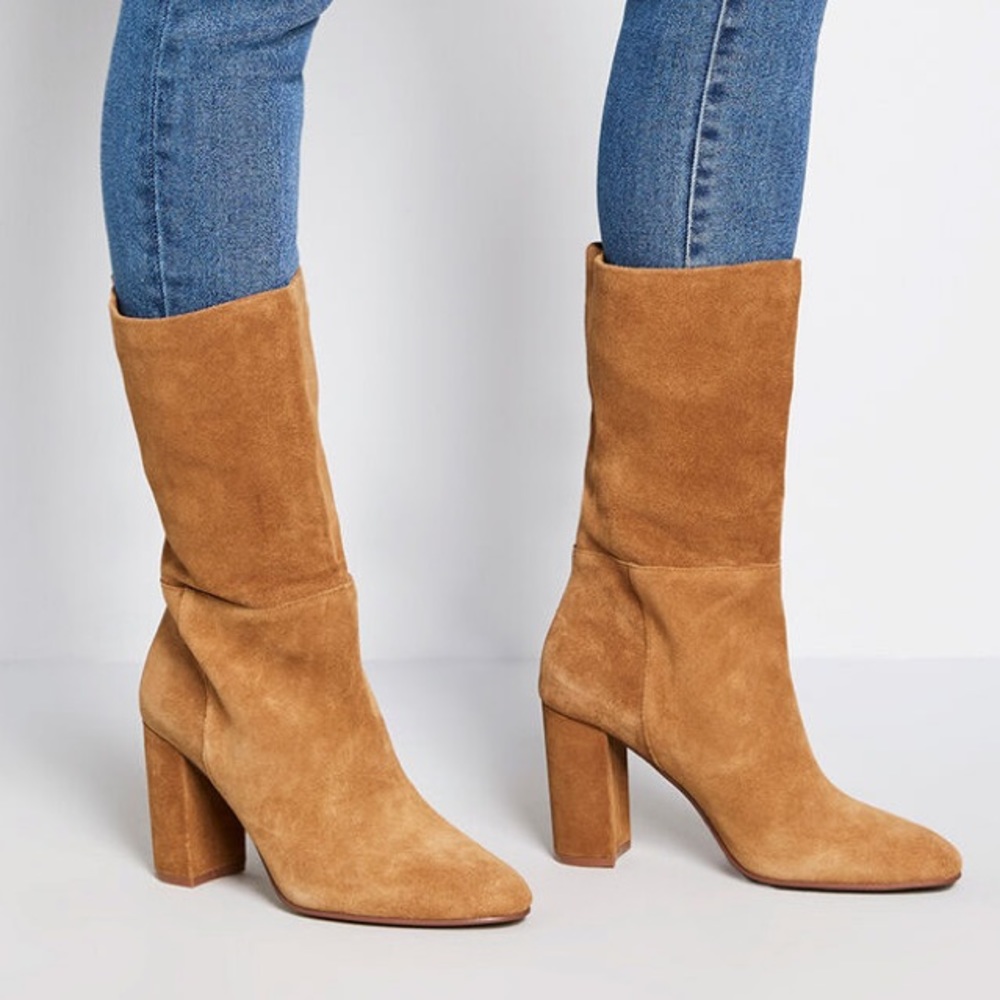 BNWT Brown Suede High Heel Boots